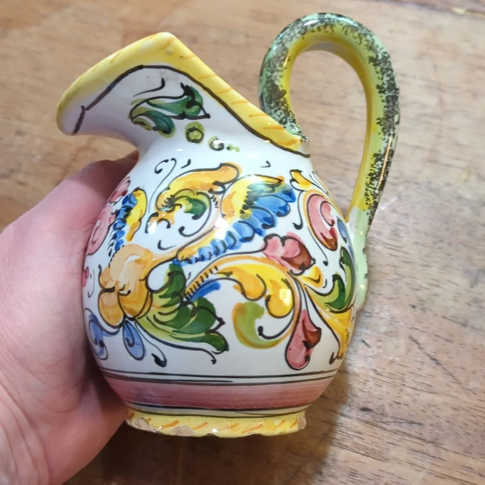 Mid Century Italian Majolica Milk And Sugar - Picture 5 of 15